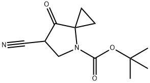 TERT-BUTYL 6-CYANO-7-OXO-4-AZASPIRO[2.4]HEPTANE-4-CARBOXYLATE Structural