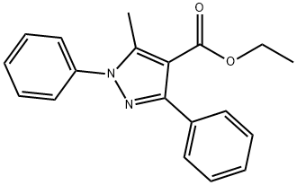 1H-PYRAZOLE-4-CARBOXYLIC ACID, 5-METHYL-1,3-DIPHENYL-, ETHYL ESTER Structural