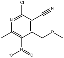 6-CHLORO-5-CYANO-4-METHOXYMETHYL-3-NITRO-2-PICOLINE Structural