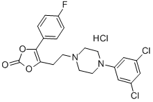 4-(2-(4-(3,5-Dichlorophenyl)-1-piperazinyl)ethyl)-5-(4-fluorophenyl)-1 ,3-dioxol-2-one HCl