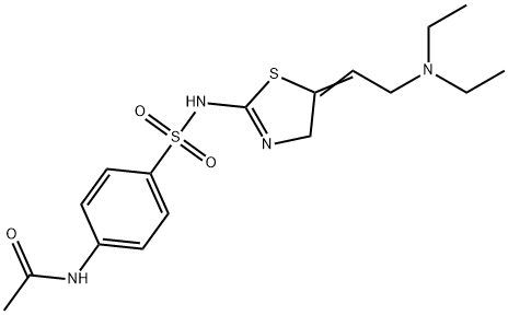 N-[4-[[(5E)-5-(2-diethylaminoethylidene)-4H-1,3-thiazol-2-yl]sulfamoyl ]phenyl]acetamide Structural