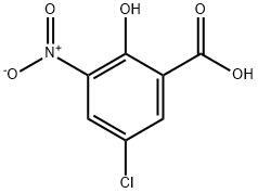 Benzoic acid,5-chloro-2-hydroxy-3-nitro- Structural