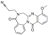 Quinazolino[3,2-a][1,4]benzodiazepine-6(5H)-propanenitrile,  7,13-dihydro-9-methoxy-5,13-dioxo- Structural