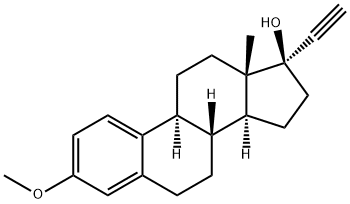 17a-Ethynyl-1,3,5(10)-estratriene-3,17b-diol 3-methyl ether Structural