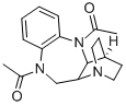 5,10-Diacetyl-4a,5,11,11a-tetrahydro-10H-quinuclidino(2,3-c)-1,5-benzo diazepine Structural