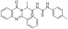 1-(2-(4-Oxo-2-phenyl-3,4-dihydro-3-quinazolinyl)propionyl)-3-(p-tolyl) -2-thiourea