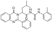 1-(4-Methyl-2-(4-oxo-2-phenyl-3,4-dihydro-3-quinazolinyl)valeryl)-3-(o -tolyl)-2-thiourea