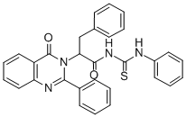 1-(alpha-(4-Oxo-2-phenyl-3,4-dihydro-3-quinazolinyl)hydrocinnamoyl)-3- phenyl-2-thiourea