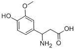 3-Amino-3-(4-hydroxy-3-methoxyphenyl)propionic acid Structural