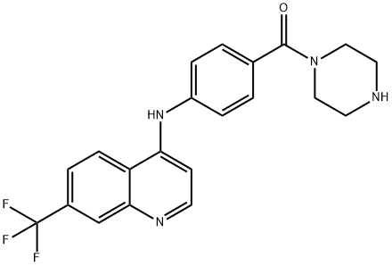 Piperazine, 1-(4-((7-(trifluoromethyl)-4-quinolinyl)amino)benzoyl)-