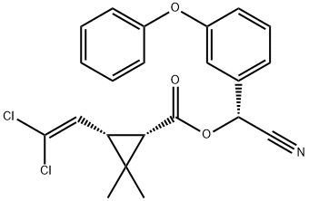 (R) CYANO(3-PHENOXYPHENYL)-3-(2,2-DICHLOROETHENYL)2,2-DIMETHYL CYCLOPROPANECARBOXYLIC ACID METHYL ESTER Structural