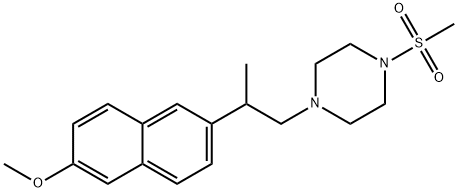 1-(2-(6-Methoxy-2-naphthalenyl)propyl)-4-(methylsulfonyl)piperazine Structural