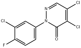 2-(3-CHLORO-4-FLUOROPHENYL)-4,5-DICHLORO-PYRIDAZINE-3-(2H)-ONE Structural