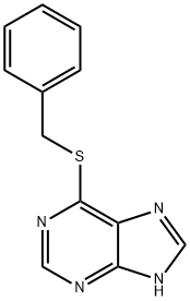 6-[(phenylmethyl)thio]-1H-purine Structural