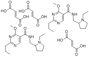 5-Pyrimidinecarboxamide, N-((1-ethyl-2-pyrrolidinyl)methyl)-4-methoxy- 2-propyl-, fumarate, (2:3)