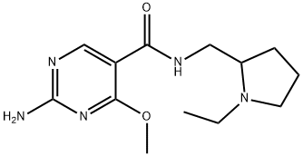 2-(2-Amino-4-methoxy-5-pyrimidinyl carboxamidomethyl)-1-ethylpyrrolidi ne Structural