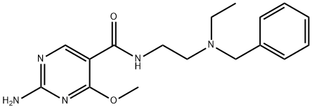 2-Amino-N-(2-(benzylethylamino)ethyl)-4-methoxy-5-pyrimidinecarboxamid e Structural