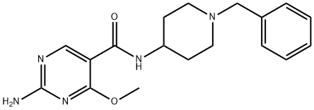 2-Amino-N-(1-benzyl-4-piperidyl)-4-methoxy-5-pyrimidinecarboxamide Structural