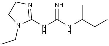 Guanidine, N-(1-ethyl-4,5-dihydro-1H-imidazol-2-yl)-N-(1-methylpropyl)- (9CI) Structural