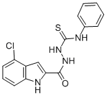 1H-Indole-2-carboxylic acid, 4-chloro-, 2-((phenylamino)thioxomethyl)h ydrazide