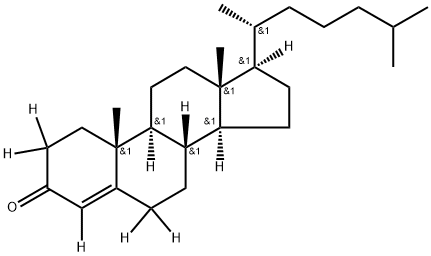 4-CHOLESTEN-3-ONE-2,2,4,6,6-D5 Structural