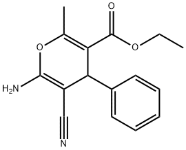 ETHYL 6-AMINO-5-CYANO-2-METHYL-4-PHENYL-4H-PYRAN-3-CARBOXYLATE Structural