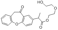 2-(2-Hydroxyethoxy)ethyl dl-2-(10,11-dihydro-11-oxodibenz(b,f)oxepin-2 -yl)propionate Structural