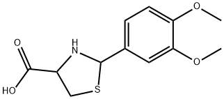 2-(3,4-DIMETHOXYPHENYL)-1,3-THIAZOLIDINE-4-CARBOXYLIC ACID Structural