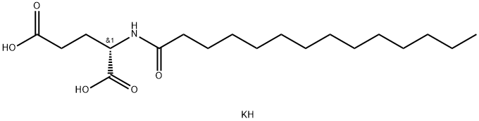 L-Glutamic acid,N-(1-oxotetradecyl)-,monopotassium salt(9CI) Structural