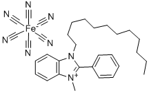 1-Methyl-2-phenyl-3-dodecylbenzimidazolinium ferrocyanide