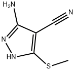 3-AMINO-5-(METHYLTHIO)PYRAZOLE-4-CARBONITRILE Structural