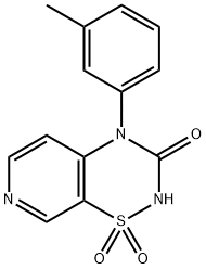 4-(3-Methylphenyl)-2H-pyrido[4,3-e]-1,2,4-thiadiazin-3(4H)-one 1,1-Dioxide Structural