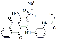 sodium 1-amino-9,10-dihydro-4-[[3-[(hydroxyacetyl)amino]phenyl]amino]-9,10-dioxoanthracene-2-sulphonate Structural