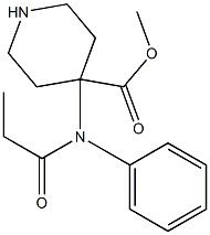 methyl 4-[(propionyl)phenylamino]piperidine-4-carboxylate  Structural