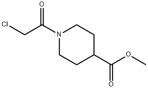 1-(2-CHLORO-ACETYL)-PIPERIDINE-4-CARBOXYLIC ACIDMETHYL ESTER Structural