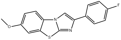 2-(4-FLUOROPHENYL)-7-METHOXYIMIDAZO[2,1-B]BENZOTHIAZOLE Structural