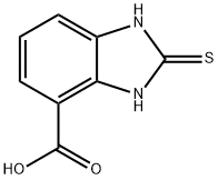 2-Mercapto-1H-benzoimidazole-4-carboxylic acid Structural