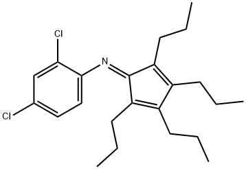 2,4-DICHLORO-N-(2,3,4,5-TETRAPROPYLCYCLOPENTA-2,4-DIENYLIDENE)ANILINE Structural