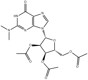 2',3',5'-TRI-O-ACETYL-2N,2N-DIMETHYL-GUANOSINE Structural