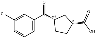 CIS-3-(3-CHLOROBENZOYL)CYCLOPENTANE-1-CARBOXYLIC ACID Structural