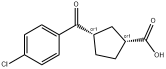 CIS-3-(4-CHLOROBENZOYL)CYCLOPENTANE-1-CARBOXYLIC ACID Structural