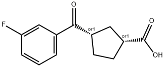 CIS-3-(3-FLUOROBENZOYL)CYCLOPENTANE-1-CARBOXYLIC ACID