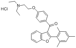 p-(2-(Diethylamino)ethoxy)phenyl 2-mesityl-3-benzofuranyl ketone hydro chloride