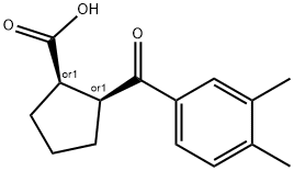 CIS-2-(3,4-DIMETHYLBENZOYL)CYCLOPENTANE-1-CARBOXYLIC ACID Structural