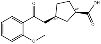 CIS-3-[2-(2-METHOXYPHENYL)-2-OXOETHYL]CYCLOPENTANE-1-CARBOXYLIC ACID Structural