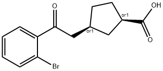 CIS-3-[2-(2-BROMOPHENYL)-2-OXOETHYL]CYCLOPENTANE-1-CARBOXYLIC ACID Structural