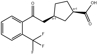 CIS-3-[2-OXO-2-(2-TRIFLUOROMETHYLPHENYL)ETHYL]CYCLOPENTANE-1-CARBOXYLIC ACID