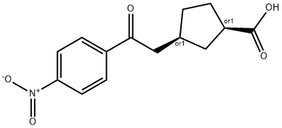 CIS-3-[2-OXO-2-(4-NITROPHENYL)ETHYL]CYCLOPENTANE-1-CARBOXYLIC ACID Structural