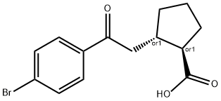 TRANS-2-[2-(4-BROMOPHENYL)-2-OXOETHYL]CYCLOPENTANE-1-CARBOXYLIC ACID Structural