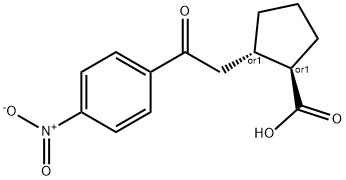 TRANS-2-[2-OXO-2-(4-NITROPHENYL)ETHYL]CYCLOPENTANE-1-CARBOXYLIC ACID Structural